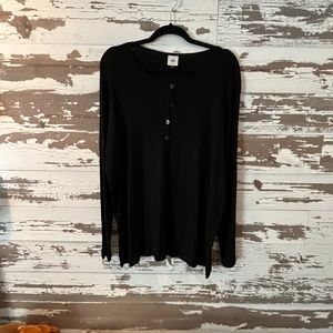 CAbi 3624 Black Henley Swing Tee Size Medium
